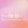 Regarde en toi, Recommence toi ! Cover