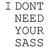 I Don't Need Your Sass