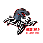 KKGN 96.5 and 93.9 The Raptor logo