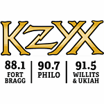 KZYX 90.7 FM KZYZ logo