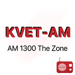 KVET AM 1300 The Zone logo