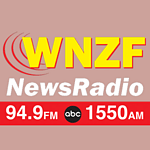 WNZF Newsradio 1550 AM and 94.9 FM logo