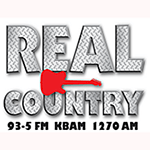 KBAM Real Country 93.5 FM and 1270 AM logo