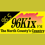 WBKX Kix Country 96.5 and 100.3 logo
